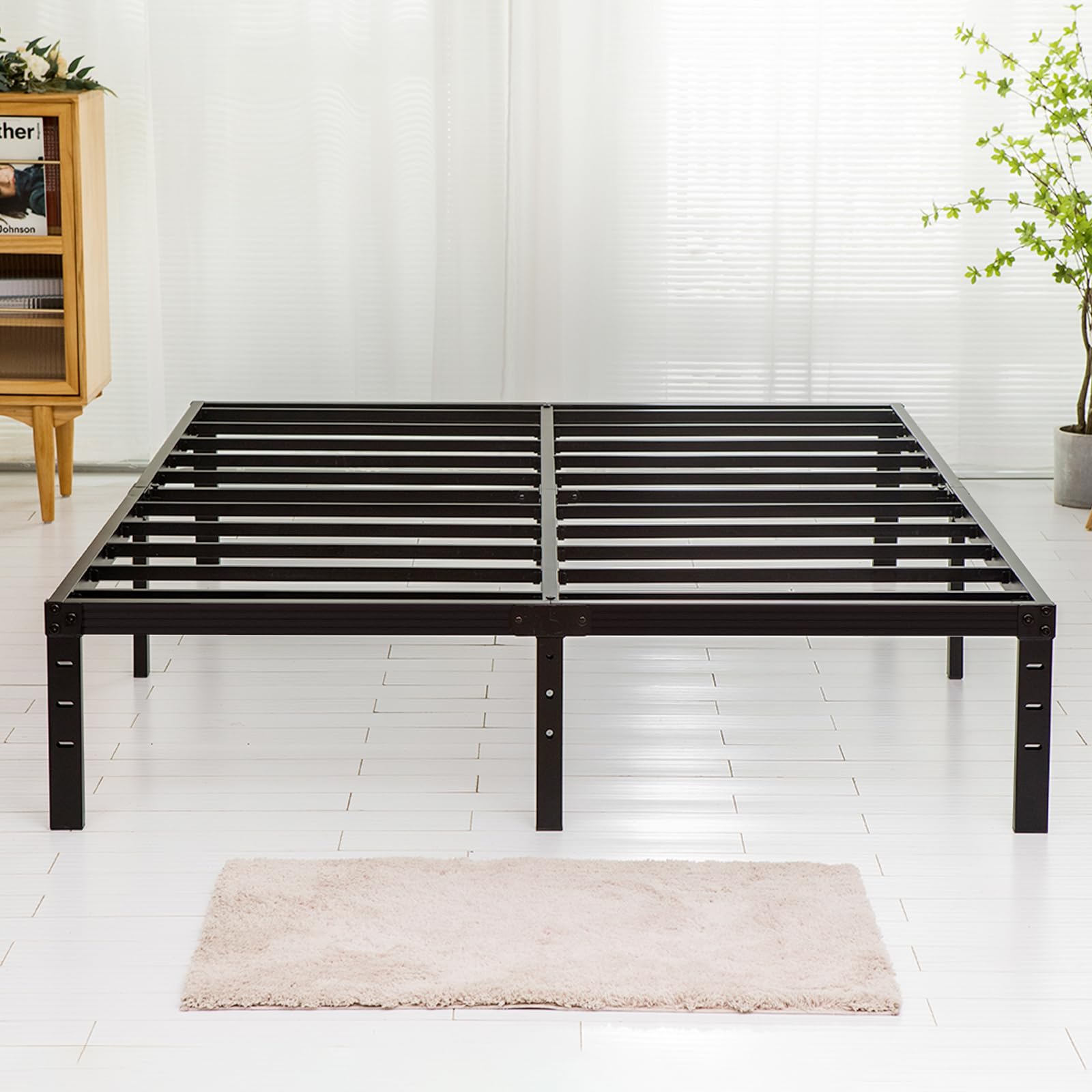 View 1 of ***MISSING PARTS***Wulanos King Metal Bed Frame - Black