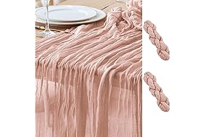 Asee'm Pink Cheesecloth Table Runners