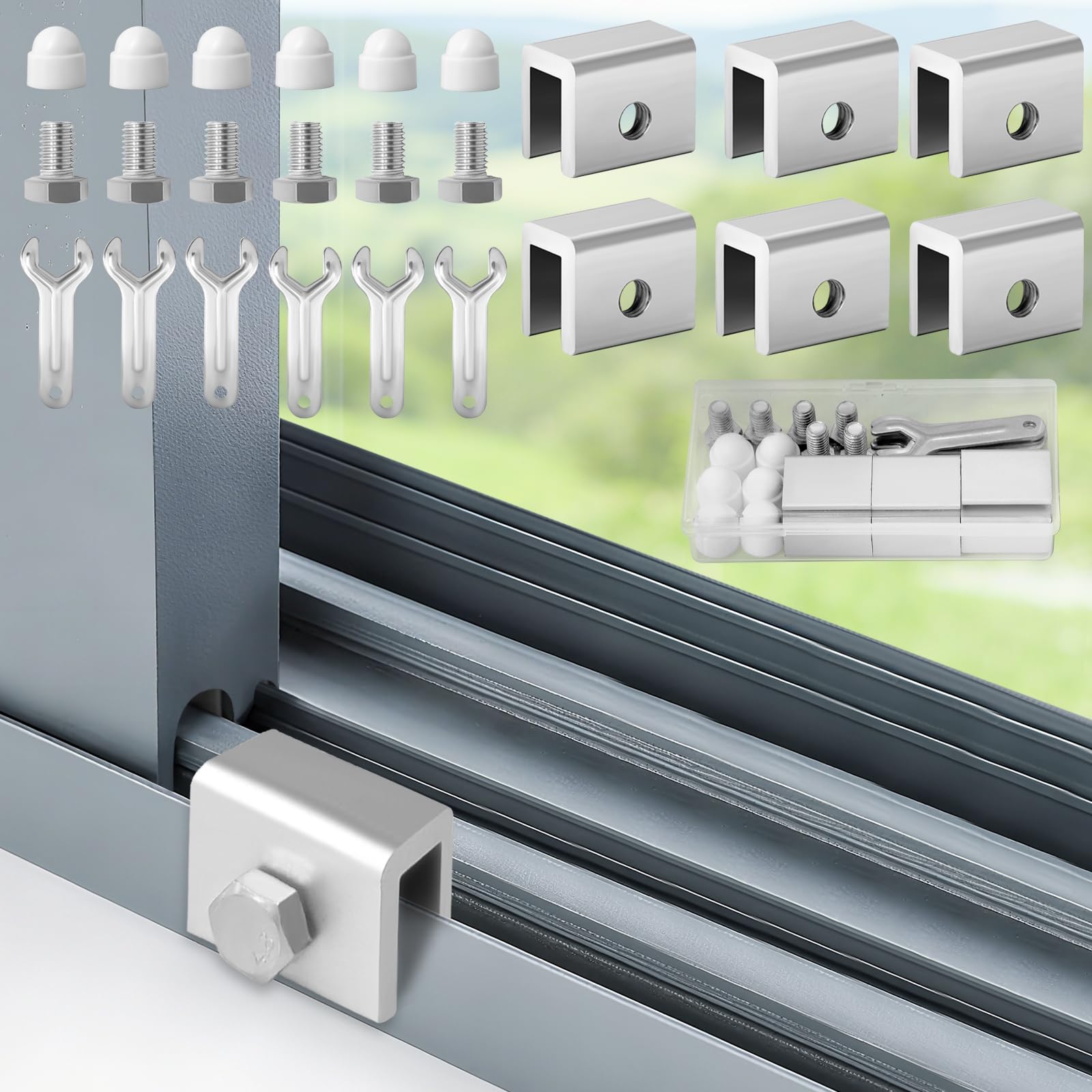 Verrous de fenêtre coulissante lot de 6 butées réglables pour sécuriser vos rails
