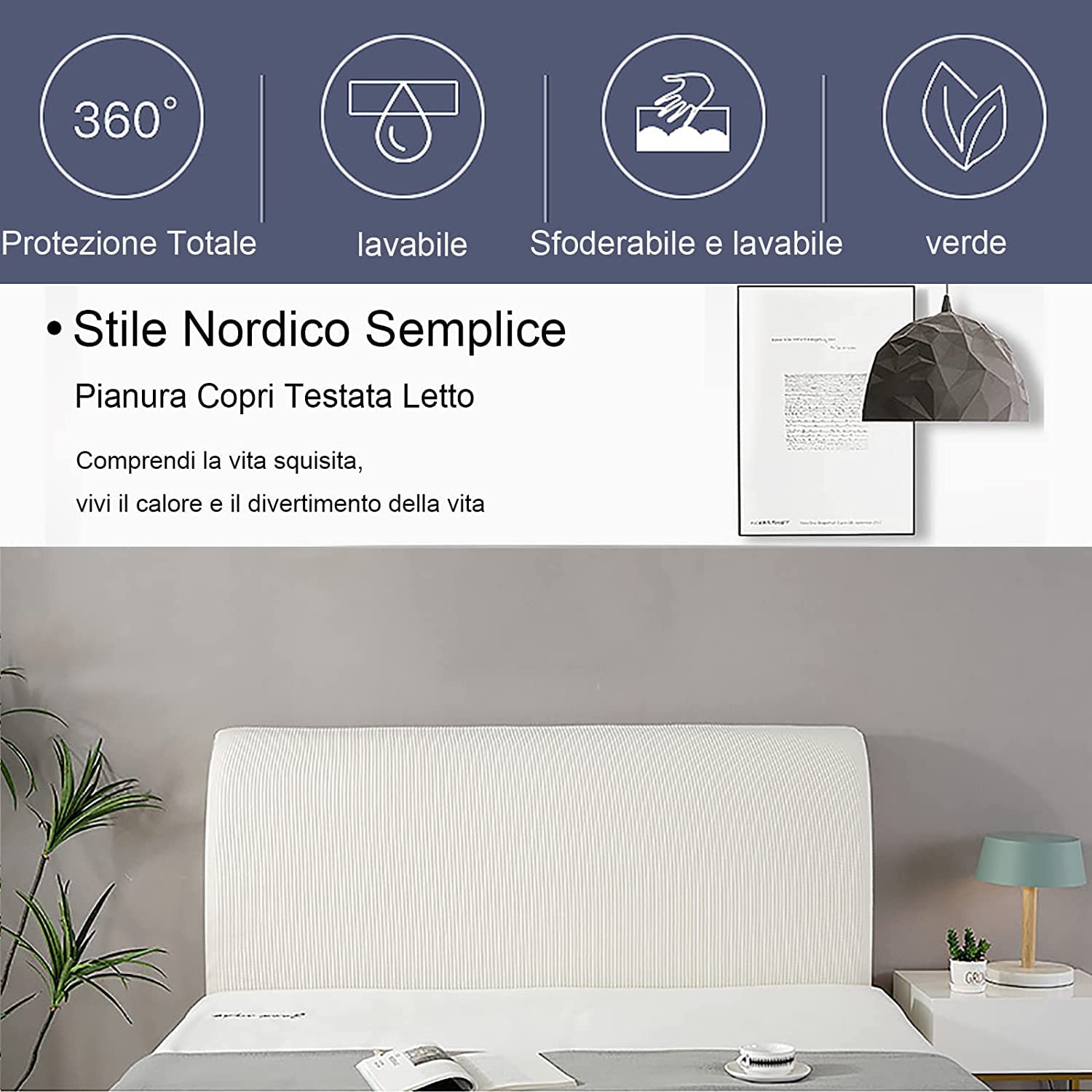 Kopfteil-Abdeckung Aus Polyester – Staubschutz Fürs Bett, 190-210 Cm Breite