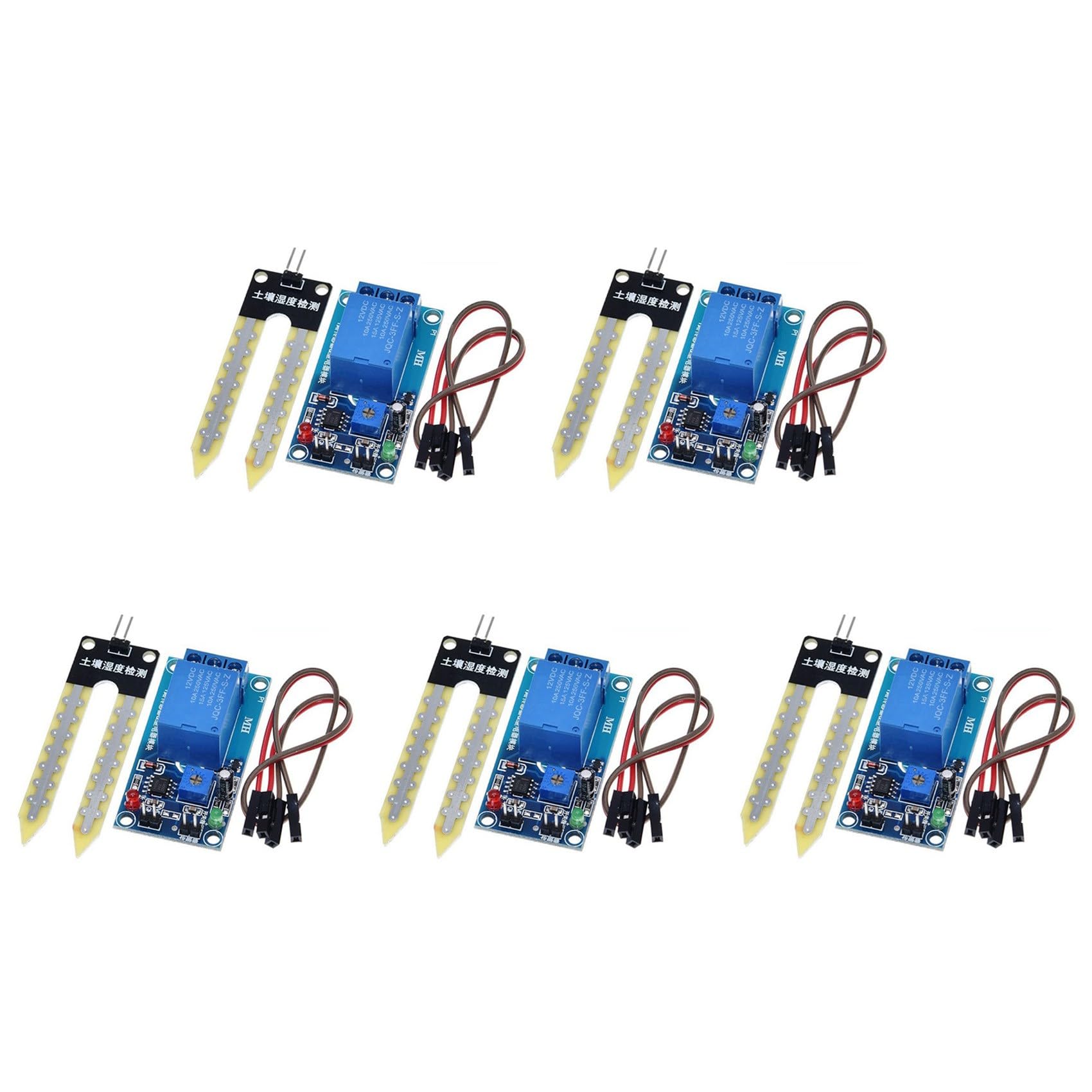 Jnchdghwa As Shown 5X Dc 12V Soil Moisture Sensor Relay Control Module Automatic Watering Of The Humidity Starting Switch