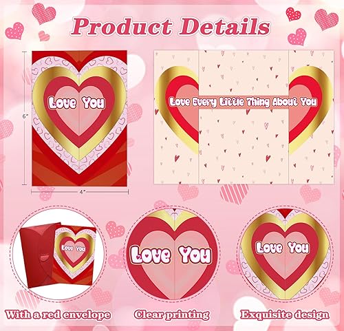 Miniatura 9 de D4DREAM Divertida tarjeta de aniversario para él, su marido, esposa, cisne, amor, tarjeta del día de San Valentín para novio, novia, en forma de