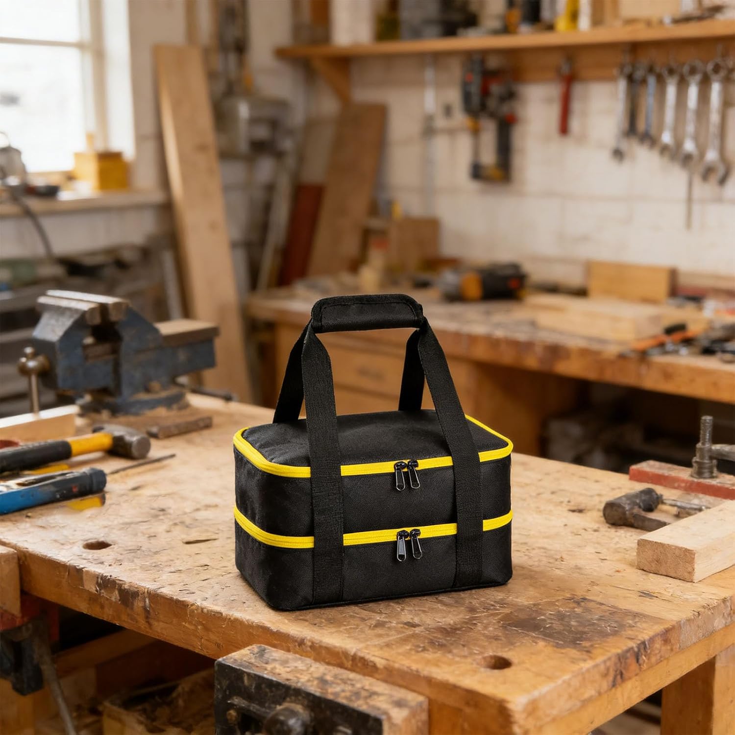 Capacity Battery Holder for 20V / 12V / 18V / 60V Battery Tools | Multiple Compartments with Protective Interior, Easy Access Design and Secure Carry Case for Travel and Work
