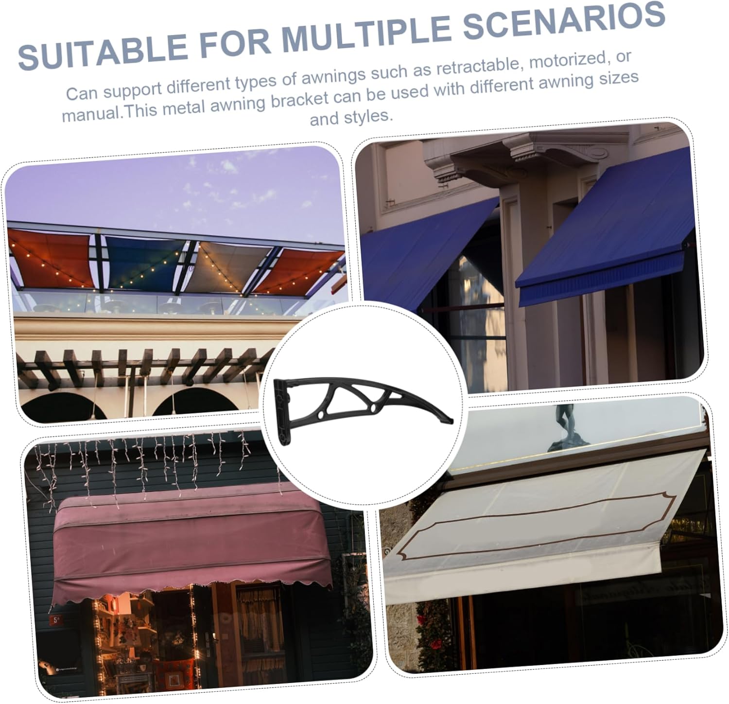 Aluminum Patio Awning Bracket Mobile Home Canopy Support Entry Door Rain Cover Bracket Metal Awnings for Windows