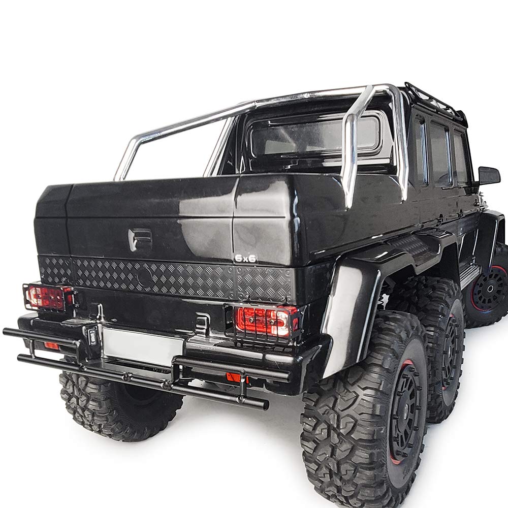 XUNJIAJIE Metal Rear Bumper Rear Bumper for TRX6 6x6 1/10 RC Crawler Car Upgrade Parts, Black - Image 4