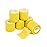FriCARE Self Adhesive Bandage Wrap, Medical Tape in First Aid Kit, Cohesive Bandages for Wounds Sport Vet, 2 Inches X 5 Yards 6 Rolls, Yellow