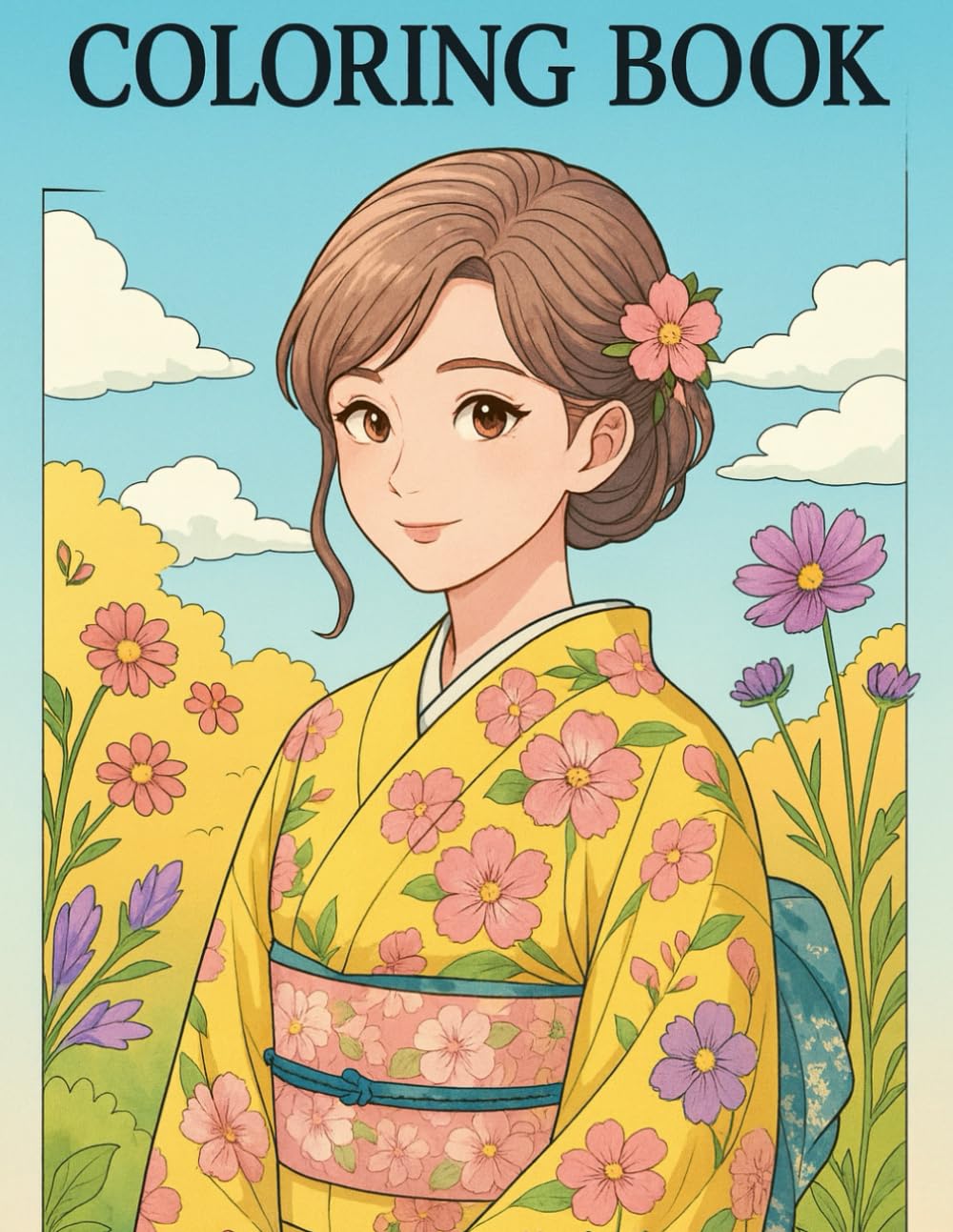 京の花街 きもの女性ぬりえ集