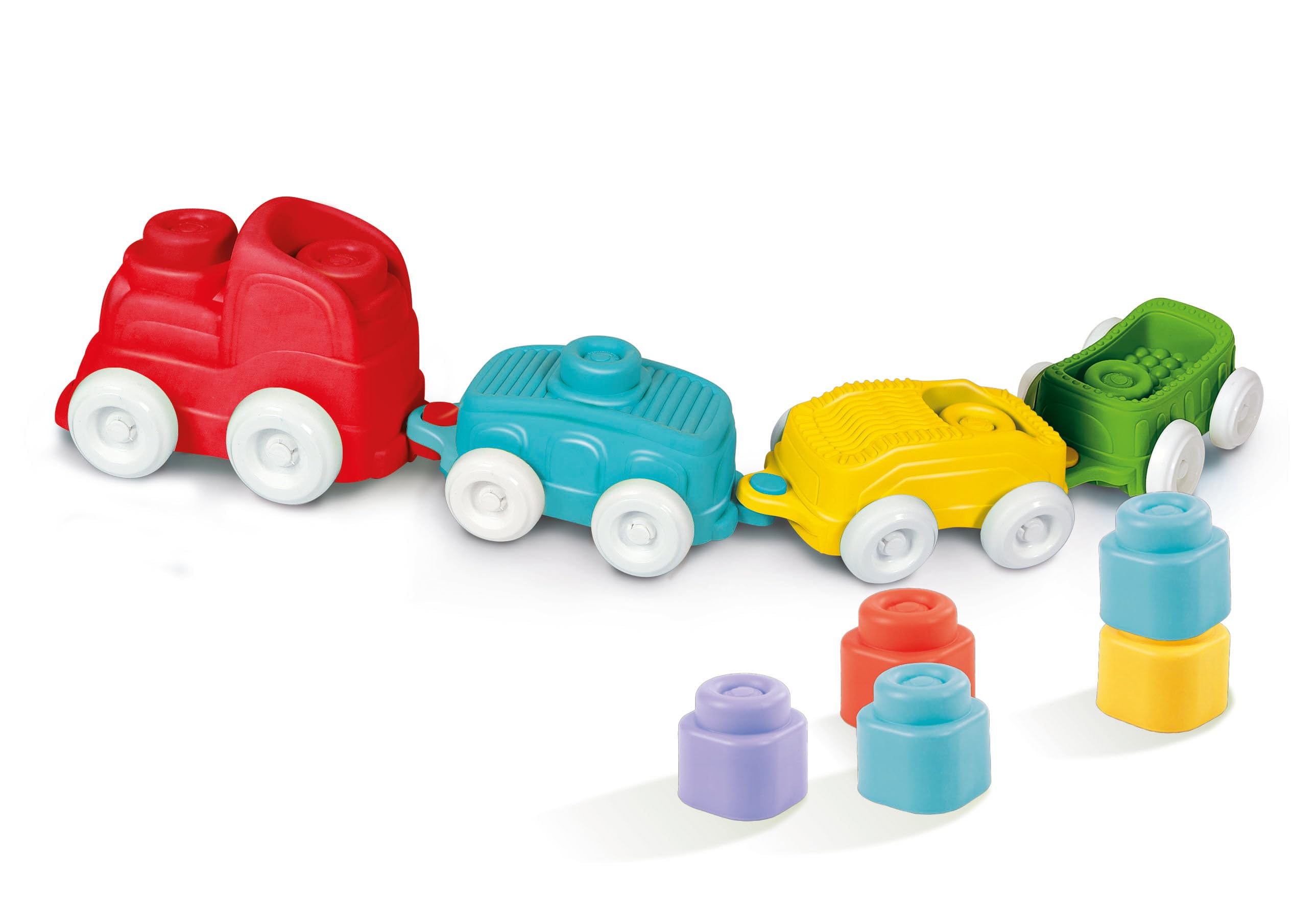 17424, Soft Clemmy Touch, Move & Play Sensory Train for Babies and Toddlers, Ages 6 months Plus