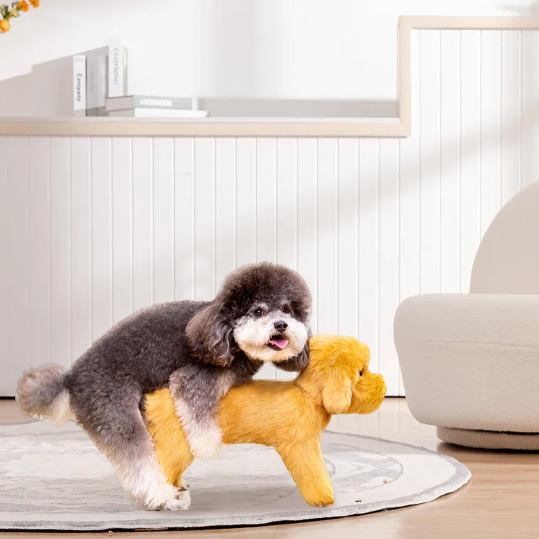 Giocattoli interattivi per cani, Giocattolo per accoppiamento per cani, Giocattoli da compagnia in silicone con ventosa, Simulazione sfiato per l'estro degli animali domestici, Lavabile interattivo p