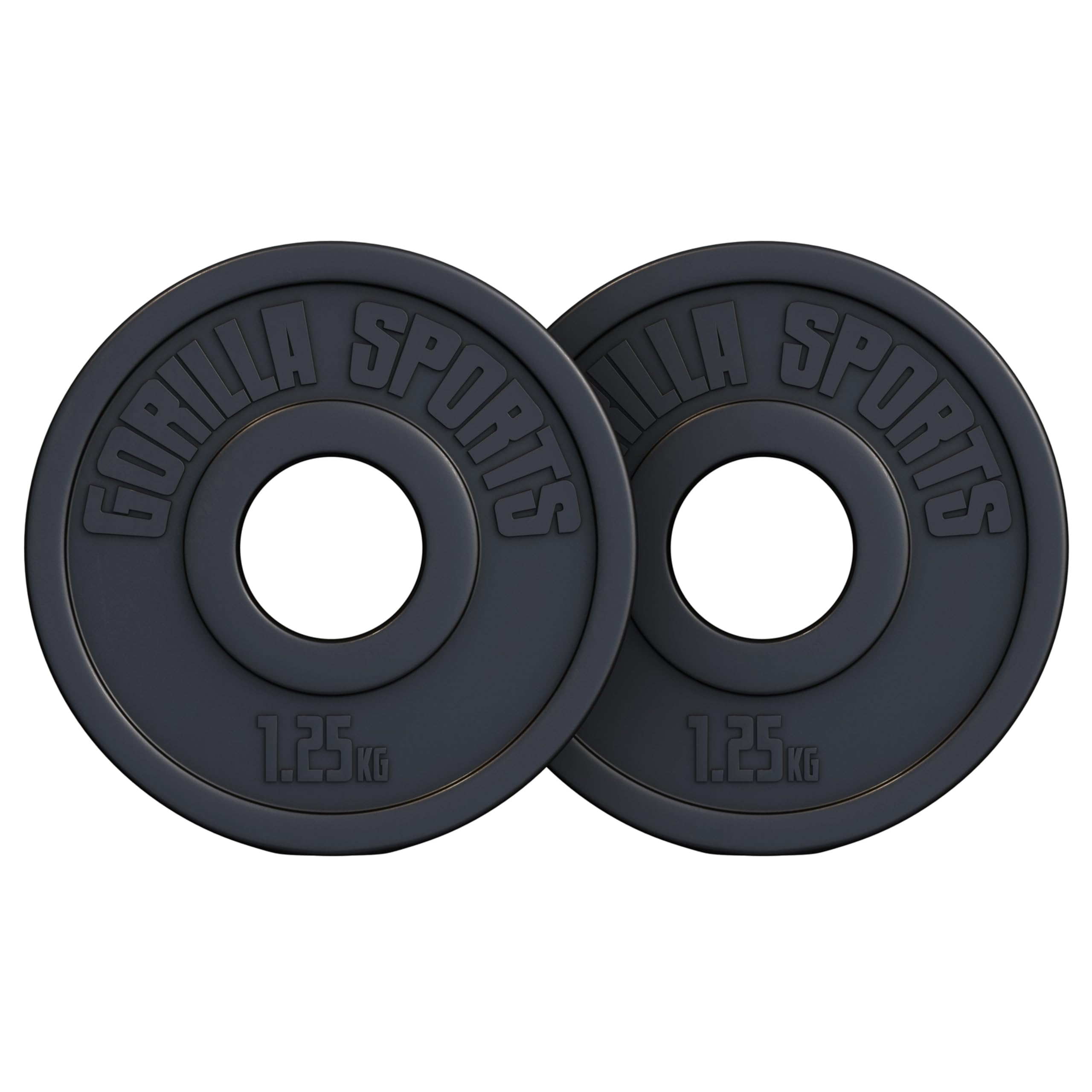 GORILLA SPORTS® Disques de Poids - Olympiques, Individuel/​Ensemble, 1,​25kg, 2,​5kg, 5kg, 10kg, 15kg, 30kg Poids, Ø 50mm - Disques d'Haltères, Ensemble de Plaques, Musculation, Fitness, Haltérophilie