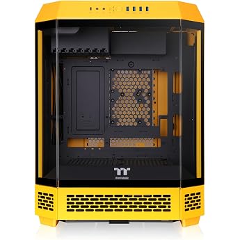 Thermaltake The Tower 600 Bumblebee Mid Tower PC Case Hidden Connector Support Tempered Glass E-ATX & ATX 420 mm Radiator Support Vertical Design