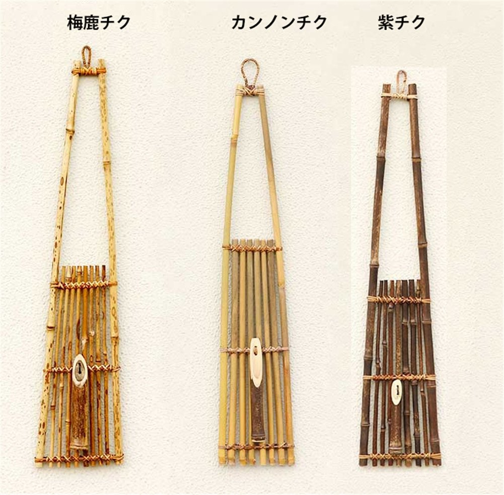 Amazon.co.jp: BYM 一輪挿し 壁掛け花瓶 花器 竹製 和式 和風 H50cm 