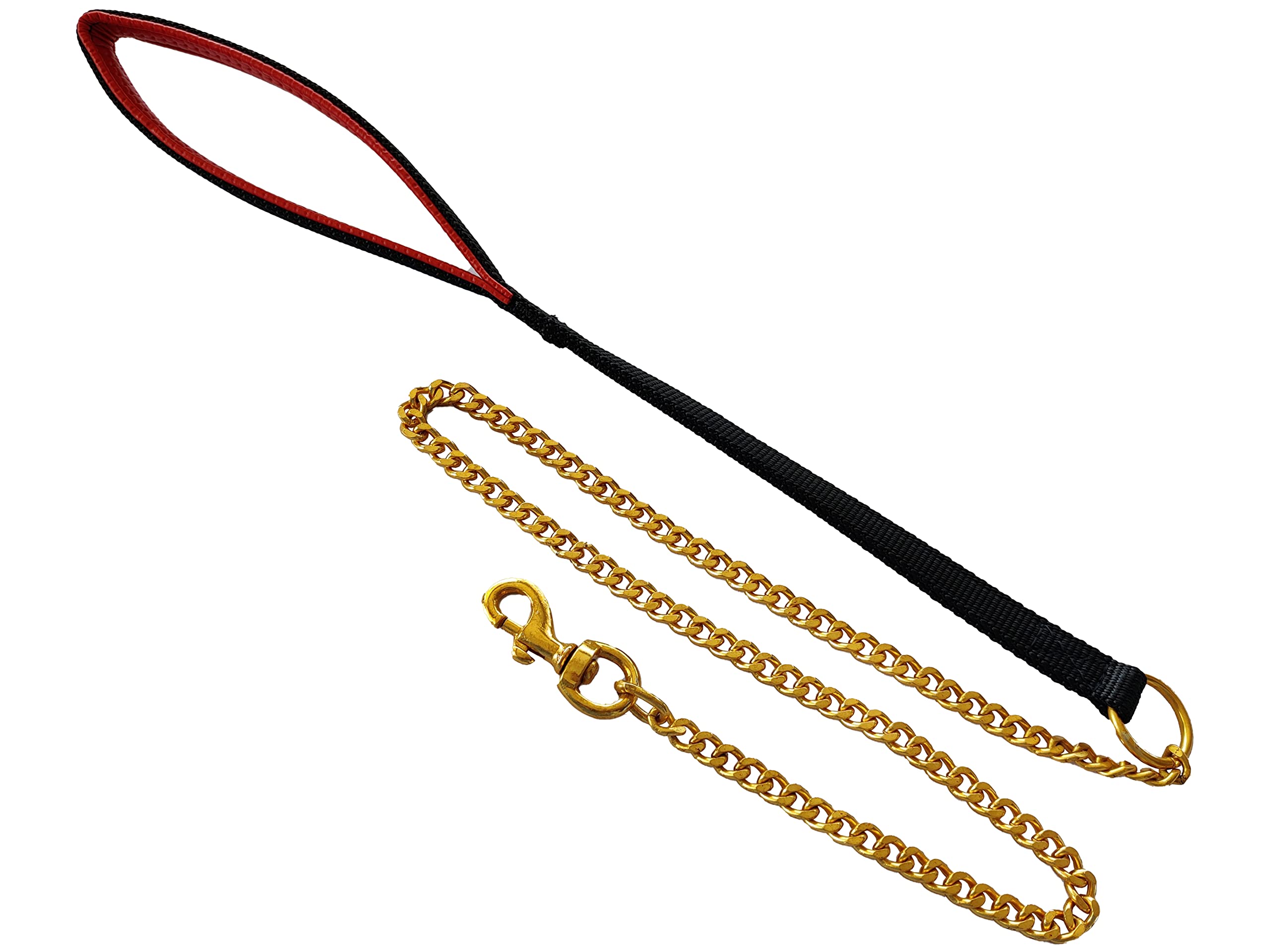Chullbull Pet products Golden Polished Diamond Cut Half Chain Half Leash Padded Handle Leash for Small Dogs Puppies and Cats, Rust Free Chain for Dogs (Small) (B0BN4BVX5R) Amazon Price History, Amazon Price Tracker