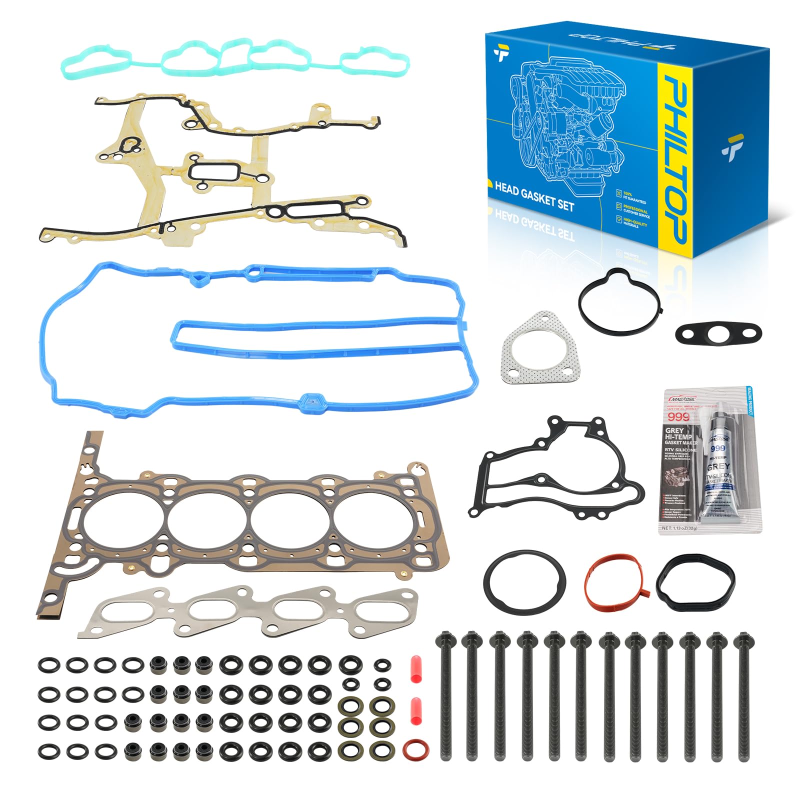PHILTOP Head Gasket Kit for Chevy Cruze 2011-2016 1.4T, Trax 2015-2021 1.4T | Fit for Buick Encore 2013-2021 1.4T, Cruze Limited 2016 1.4T, Sonic 2012-2020 1.4T, OE# HS26540PT1, ES72474