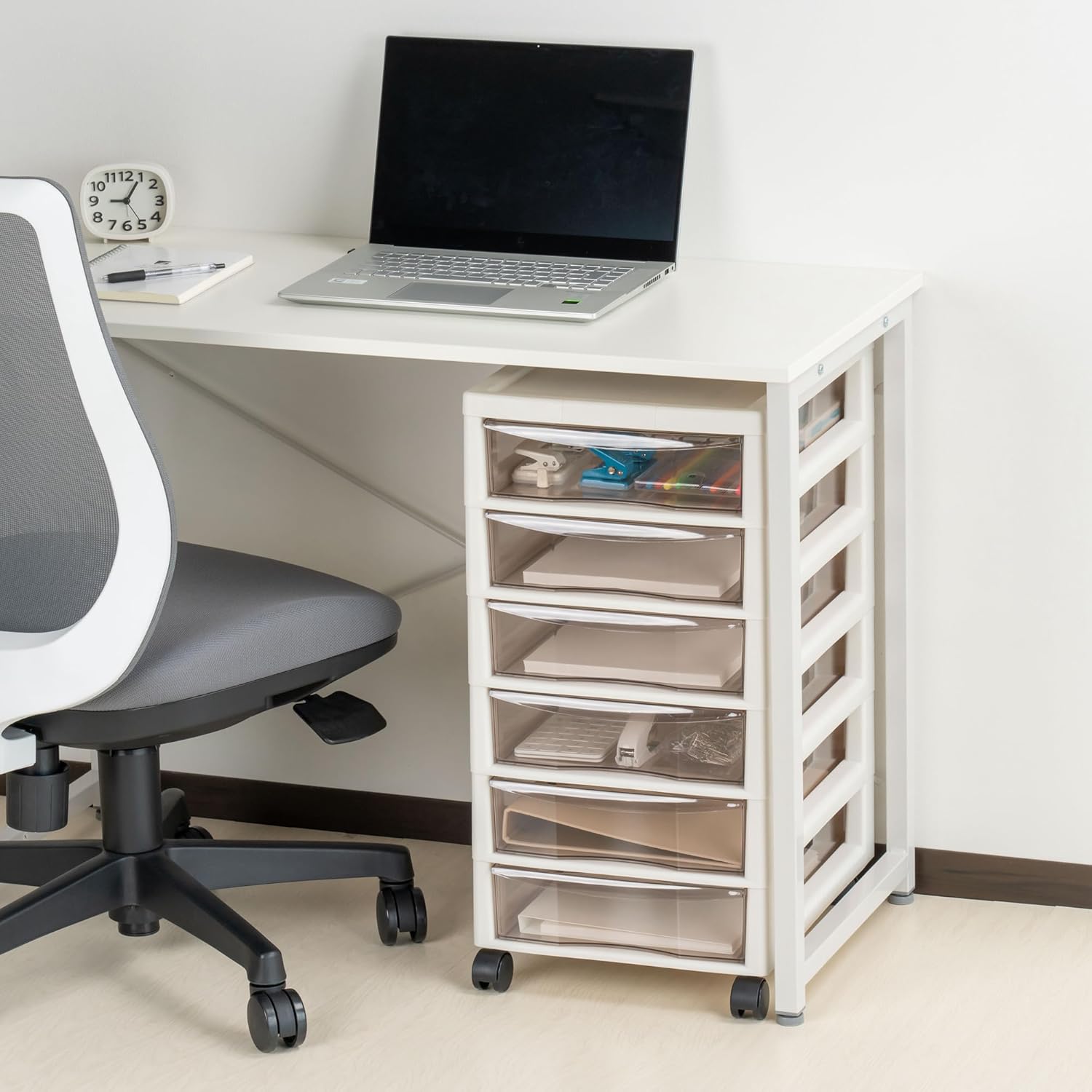 JJ A4F6 Document Case, Drawer, A4, Deep, 6 Tiers, Ivory, Apros