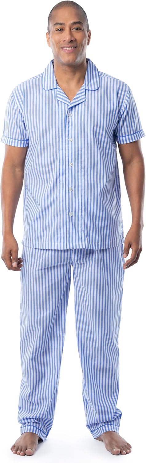 Fruit of the Loom mens Extra Soft Woven Poplin Pajama Sleep Set