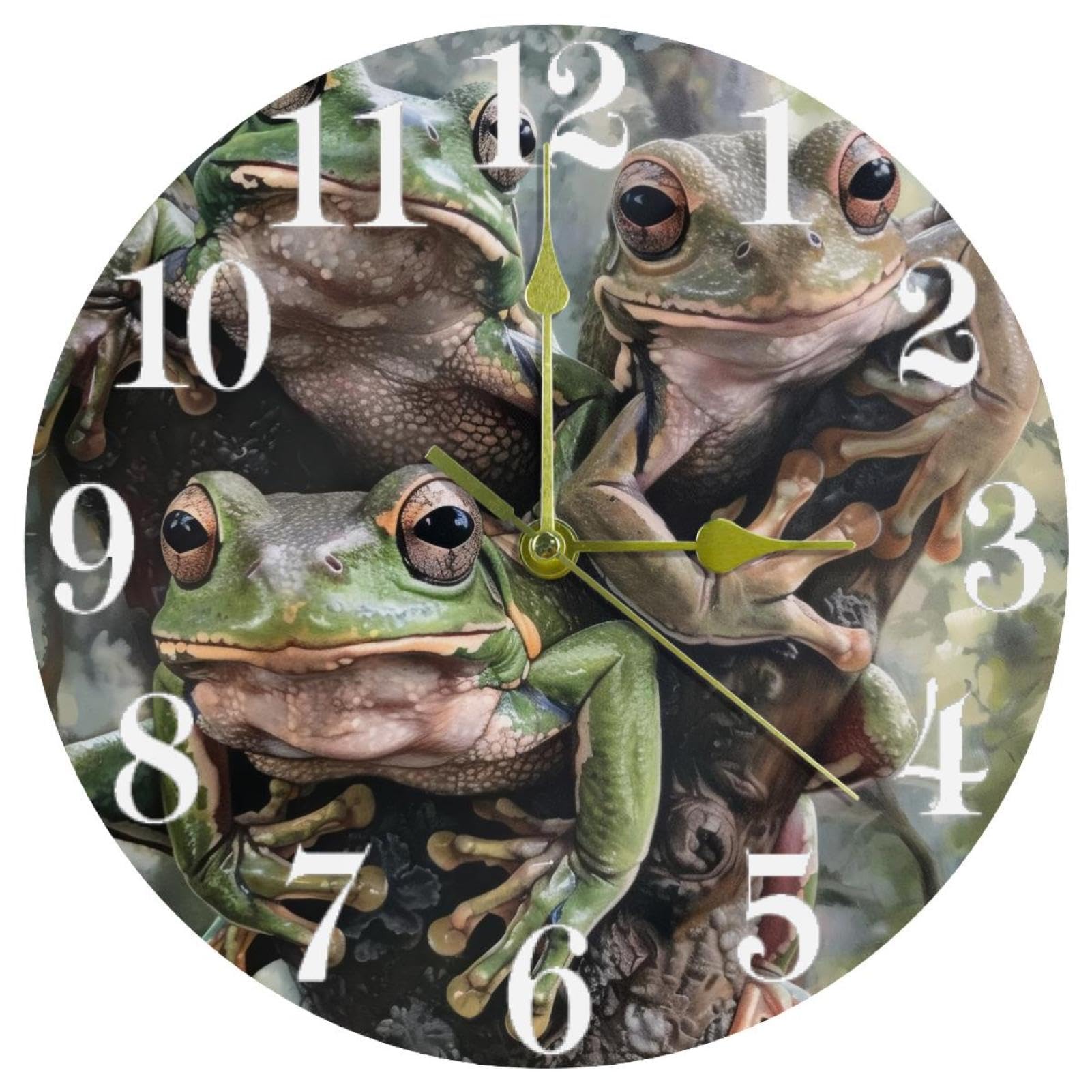 Horloge murale ronde quartz sans tic-tac autonomie à piles pour école et bureau