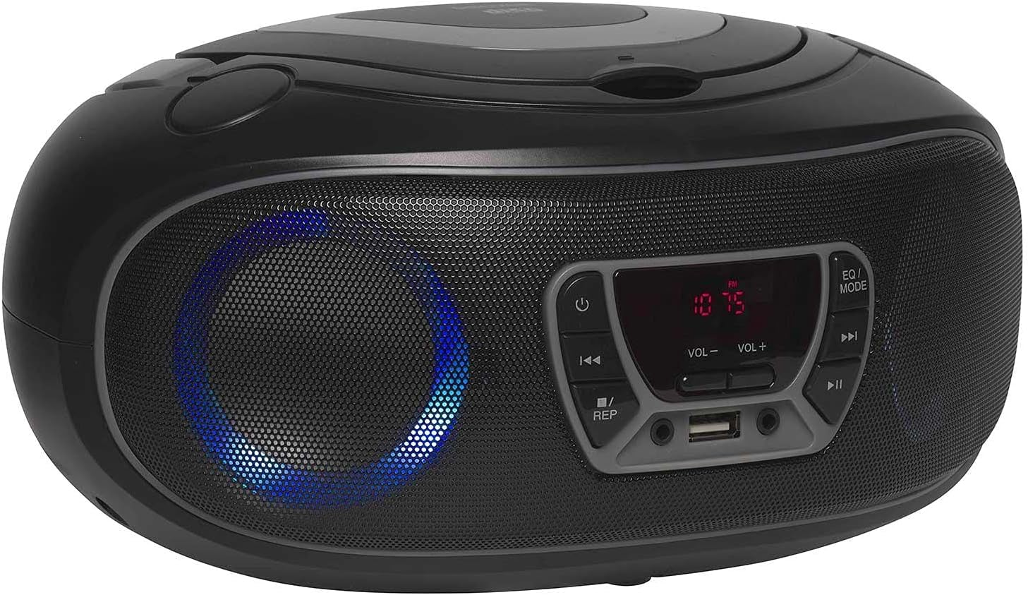 Denver TCL-212BT Portable CD Player Boombox with LED Light Show Speakers, Bluetooth, FM Radio, USB, MP3 Support & AUX IN for Smart Phone/Tablet - Image 5