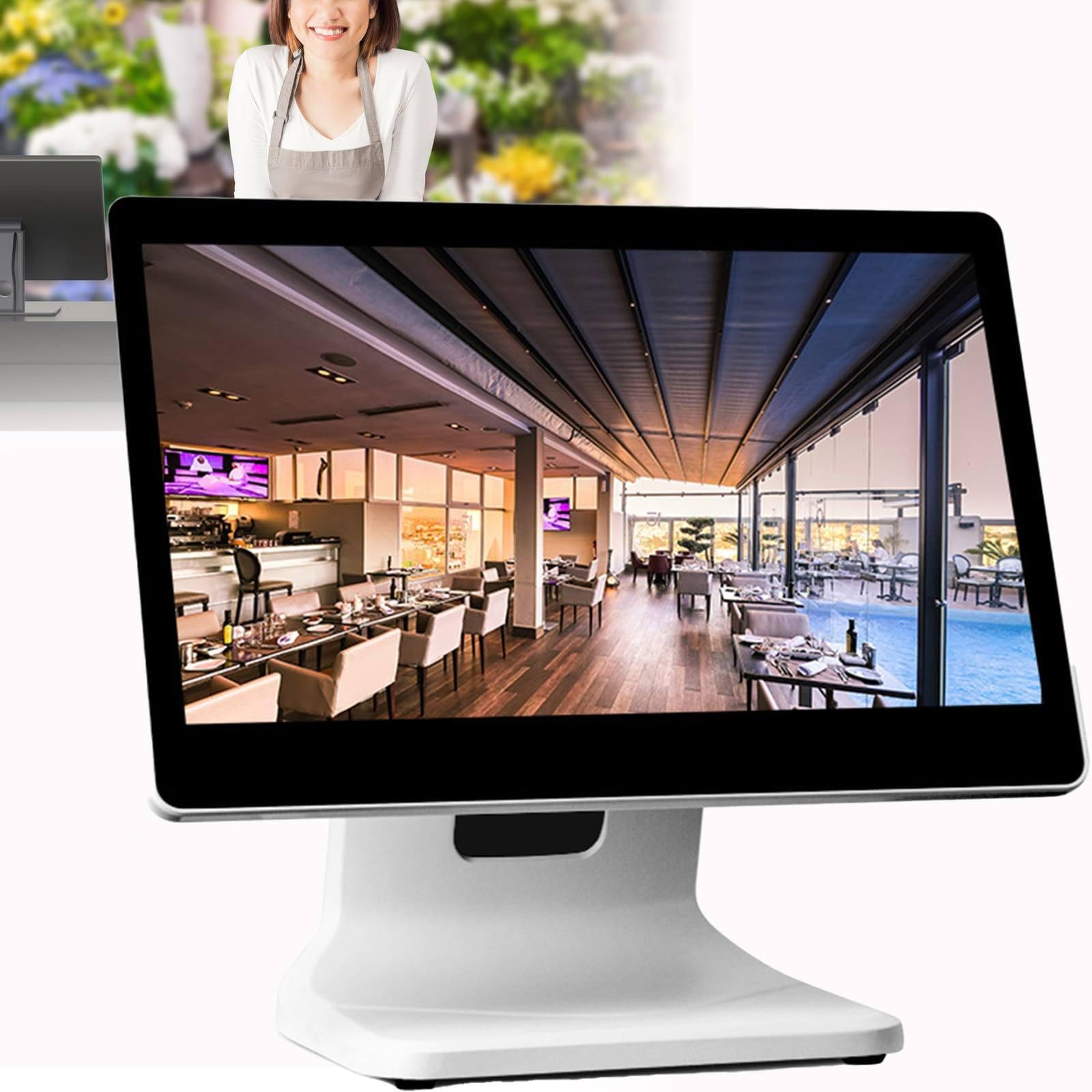 Caja registradora TPV, Sistema TPV, Caja registradora con Pantalla táctil de 15", CPU N2840, 4 GB de RAM, SSD de 64 GB, Windows 10 para comercios, restaurantes, Tiendas, cafeterías