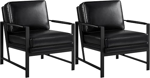 Miniatura 10 de Yaheetech Teddy Boucle - Sillón de tela, silla de ocio retro con acolchado y cojín extrasuave, moderna silla de lectura con marco de metal negro