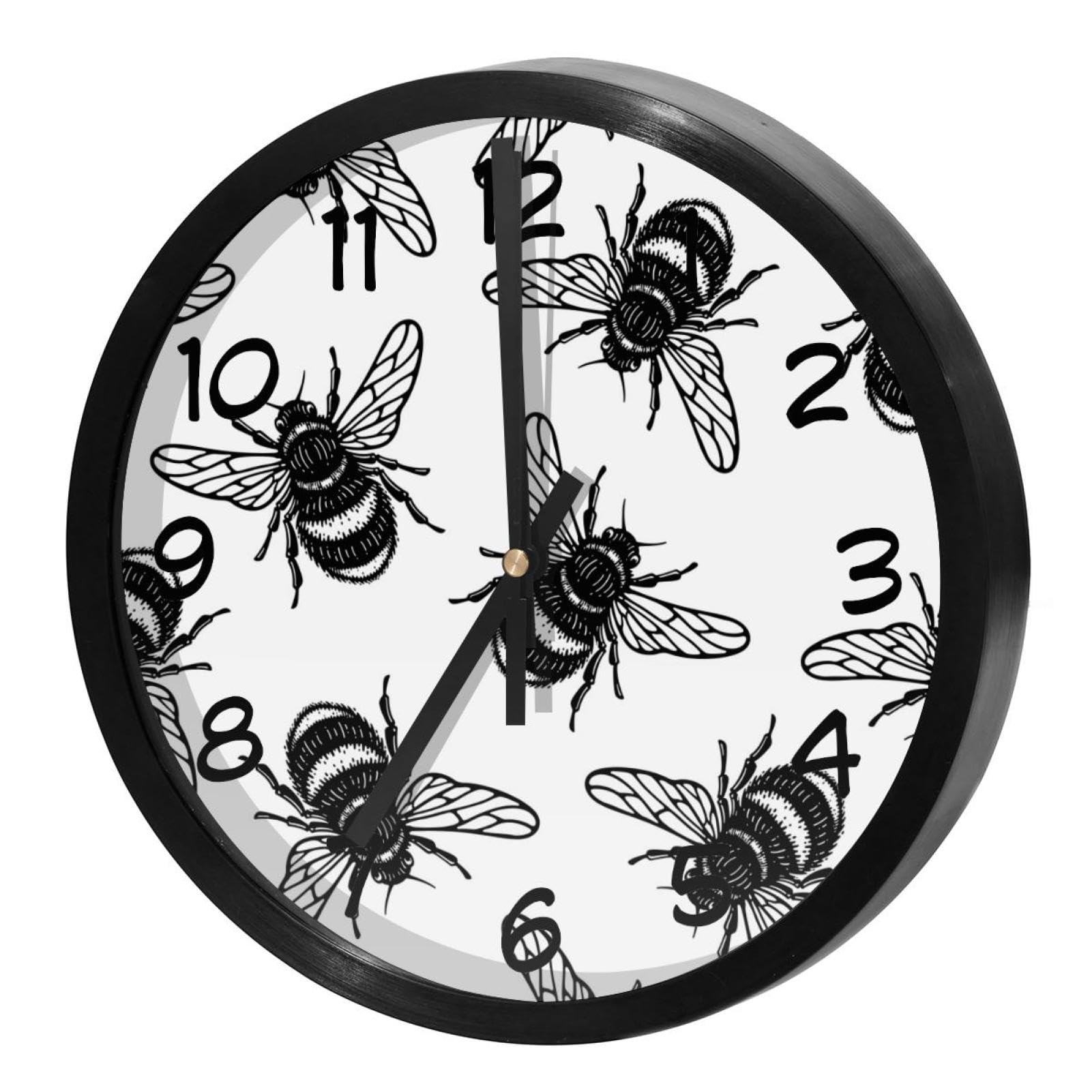 Horloge murale silencieuse à quartz contre les insomnies et nuisances sonores