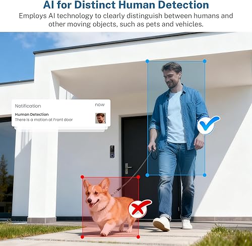 Miniatura 3 de Timbre de video inalámbrico de 1080p para seguridad del hogar, con almacenamiento en la nube, alertas en tiempo real, visión nocturna, monitoreo