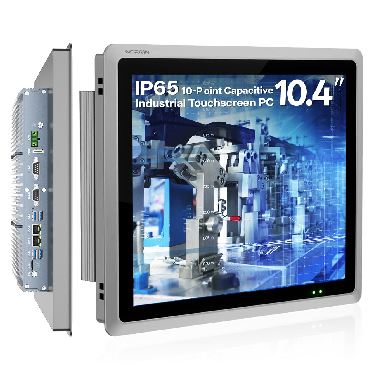 10.4" Fanless Industrial Panel PC, All-in-One Touchscreen Computer
