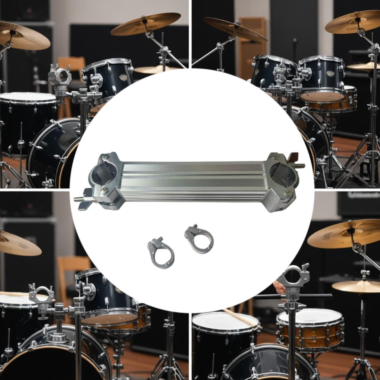 Morsetto per Piatti per Batteria Supporto Multi-morsetto per Batteria Estensione Rotante in Metallo per Musicisti Prove di Gruppi Musicali Studi Music, Style a