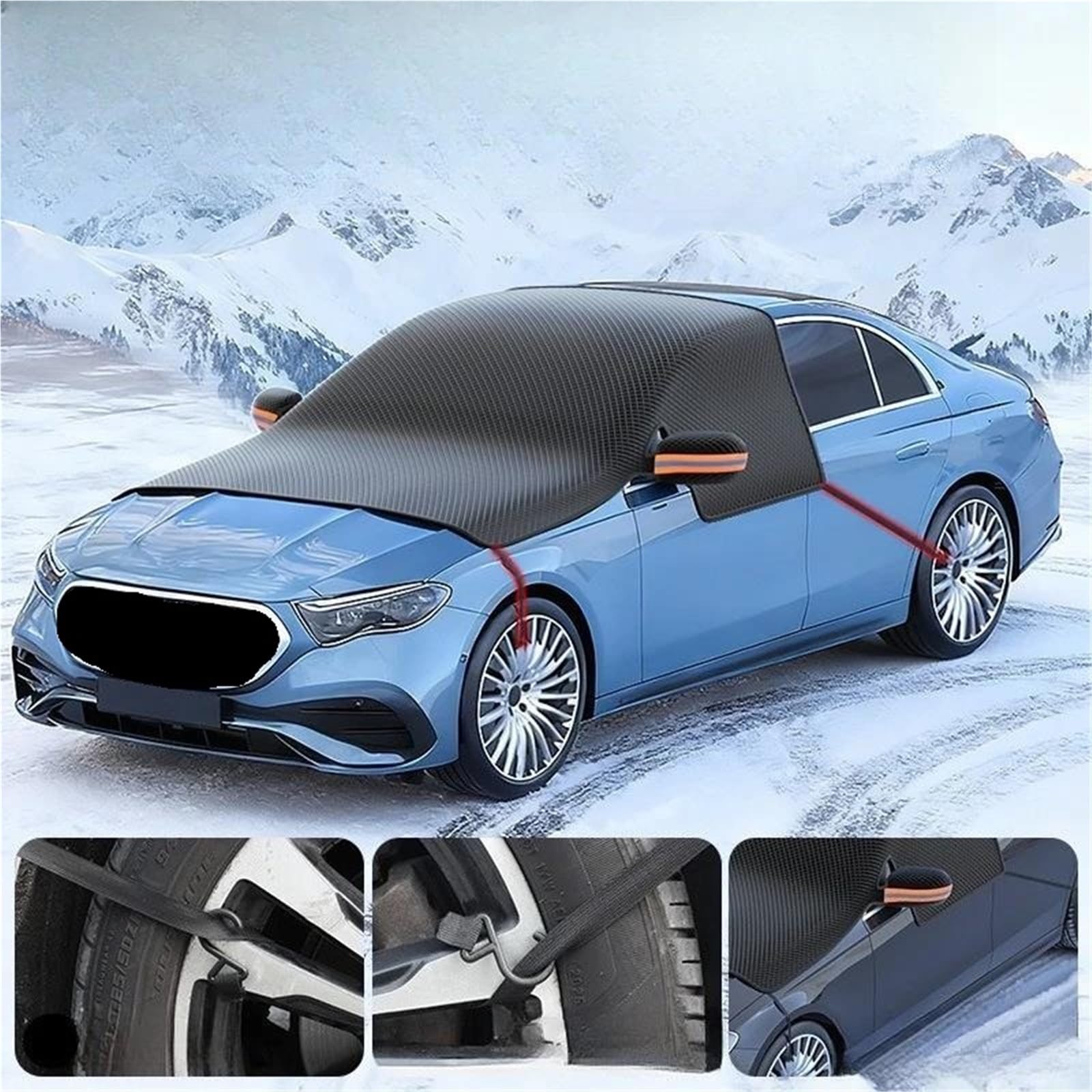 Copertura Parabrezza per Neve E Ghiaccio Paraneve per Auto Parabrezza Anteriore Parasole in Vetro Visiera Parasole Ispessita Magnetica