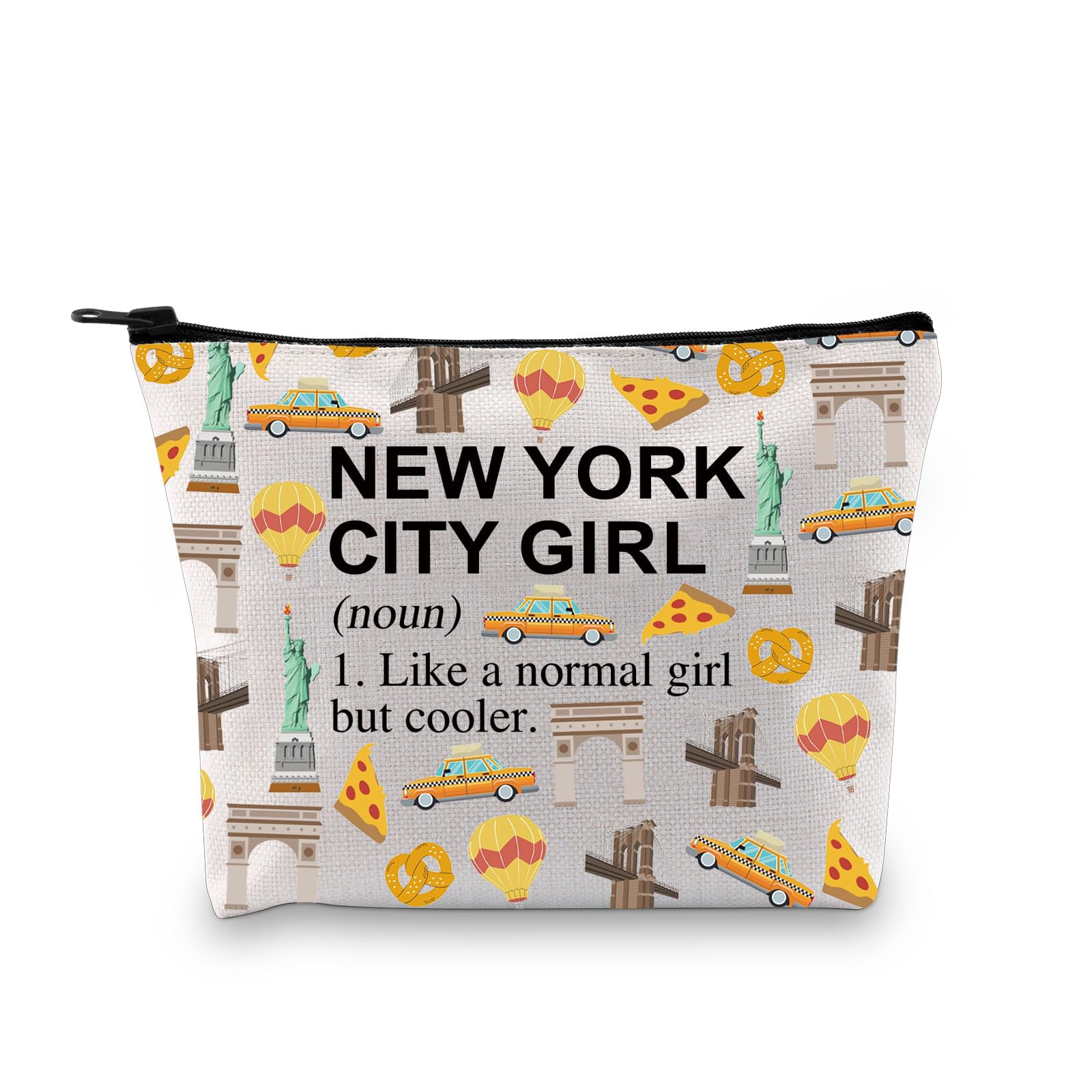 New York City Makeup Bag NYC Souvenir Gift New York Girl Trip Gift Vacation Travel Bag New York City Girls Gift Cosmetic Bag (New York City Girl (Noun) UK)