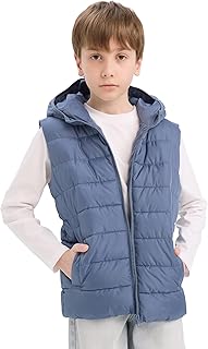 فيست بغطاء للرأس من دون أكمام وبقصة عادية للبنين من 5 إلى 6 سنوات من تشكيلة سبيشال كولكشن E7497A8 من ديفاكتو، رمادي