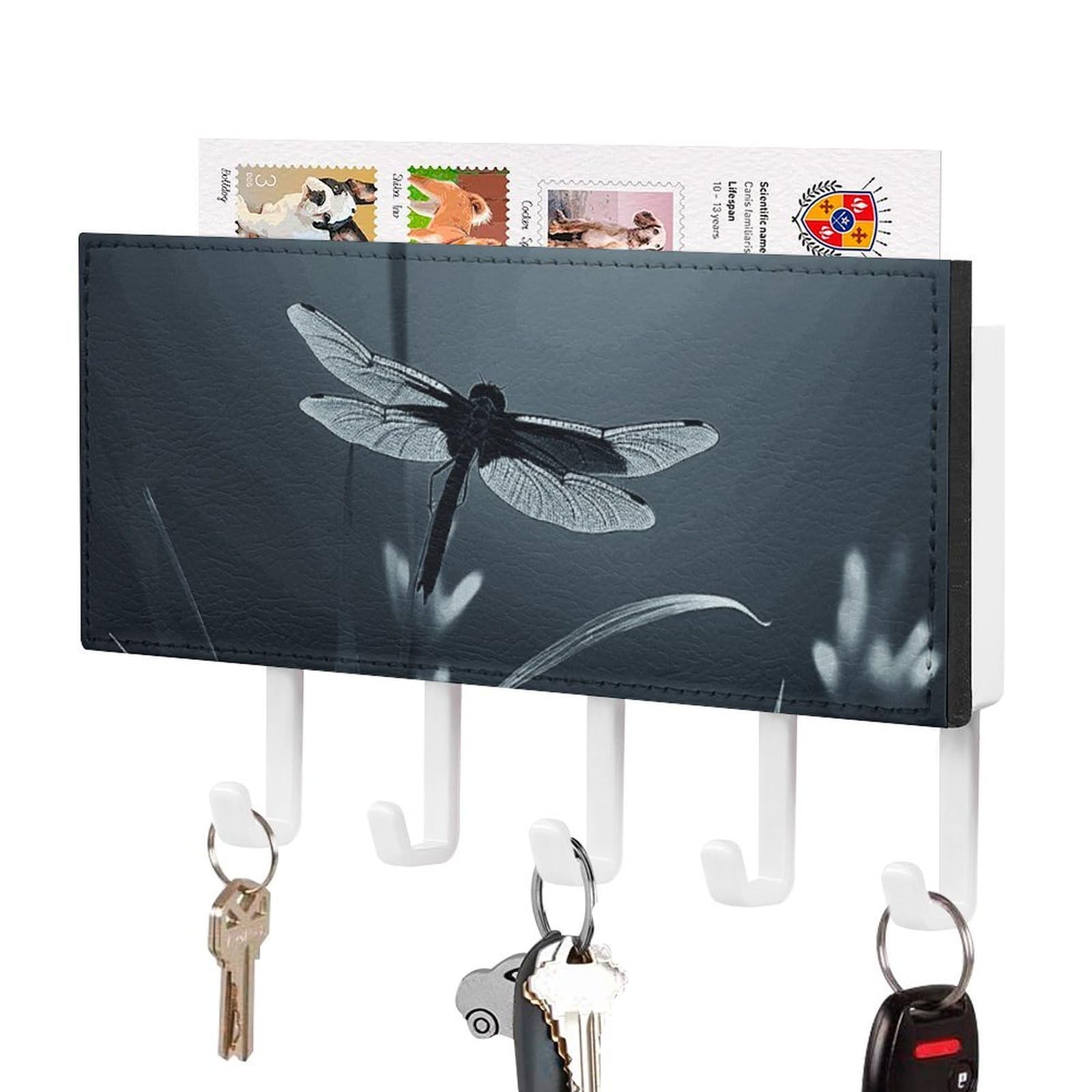 Soporte para llaves de pared con diseño de libélula para evitar pérdidas en el recibidor