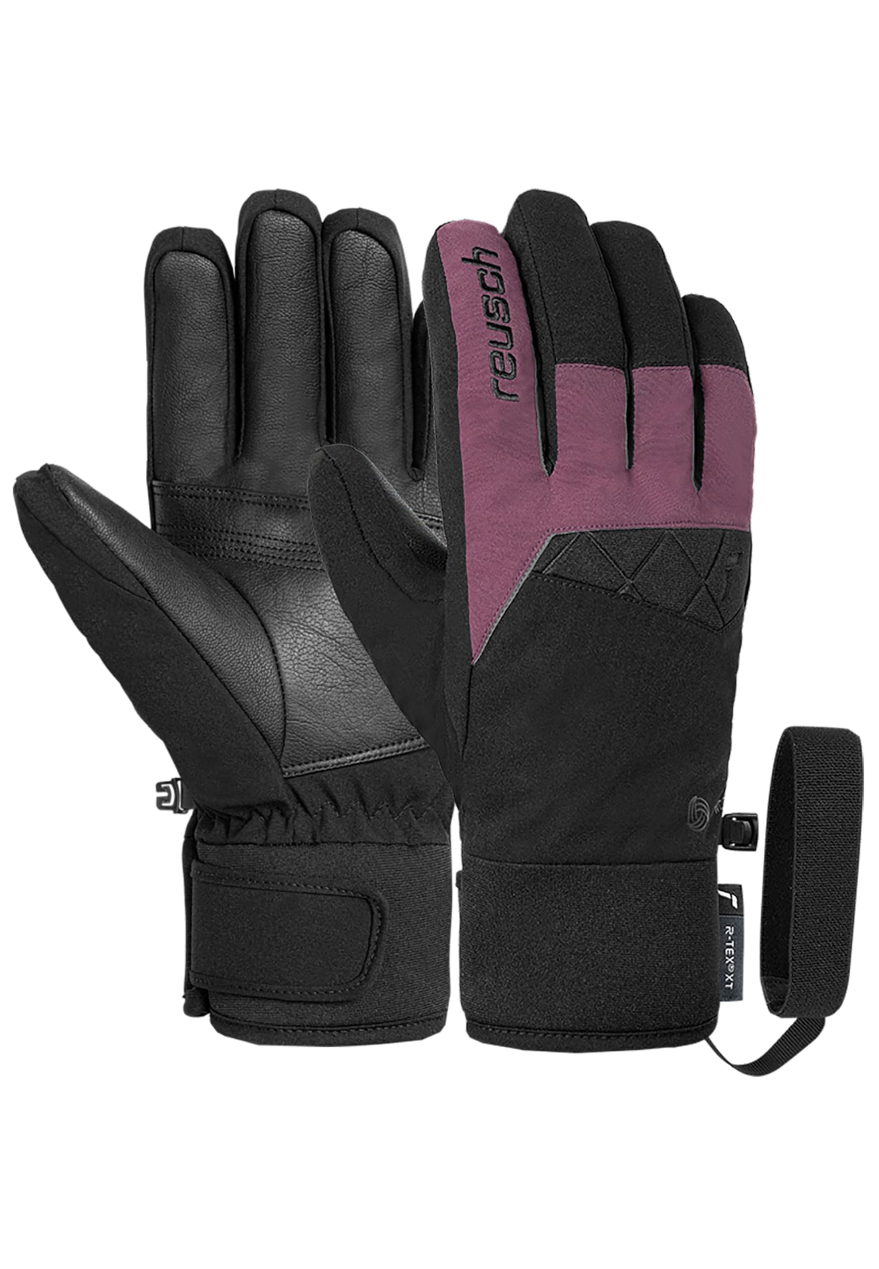 Reusch Malone R-TEX XT Skihandschuhe Unisex – wasserdicht, Winddicht, atmungsaktiv, warme Wollisolierung, veganes Leder, Softshell, MicroActive-Futter, Tight Cuff, Comfort Leash, für Damen & Herren