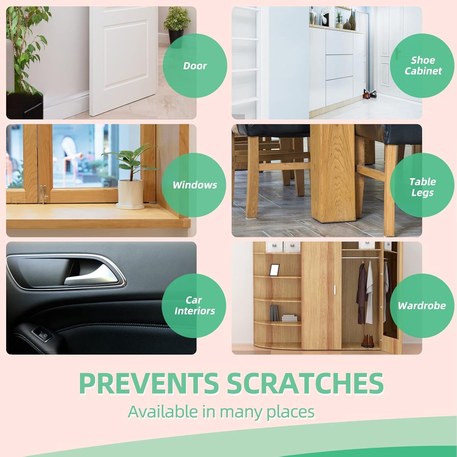 review Cat & Dog Scratch Furniture Protector - KDAOQN Dog Door Protector Scratch Guard, Custom-fit Furniture & Door Protector from Cat Scratching, No Residue, Transparent Pet Door Protector Anti-Scratch