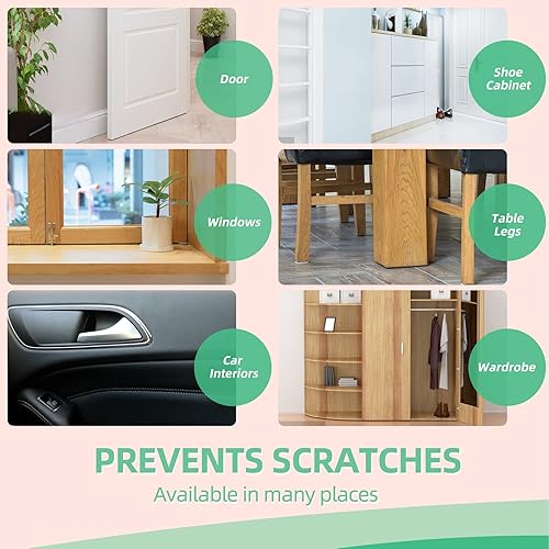 Miniatura 4 de Protector de muebles para gatos y perros, protector de puerta de perro KDAOQN Protector de arañazos, protector de muebles y puertas de ajuste