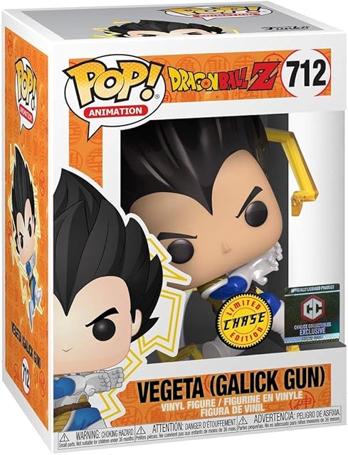 Funko 46058 Pop! Animation: Dragon Ball Z - Vegeta (Galick Gun Metallic Chase Special Edition) #712
