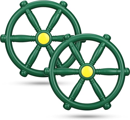 Junkin 2 piezas de volante de pirata para niños al aire libre, casa de juegos, casa del árbol, juego de patio trasero o piezas de accesorios de