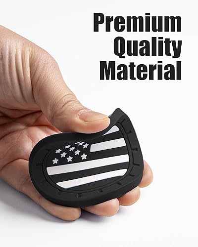 Miniatura 3 de Paquete de 4 posavasos de silicona antideslizantes universales con la bandera americana, accesorios para el interior del automóvil, color negro