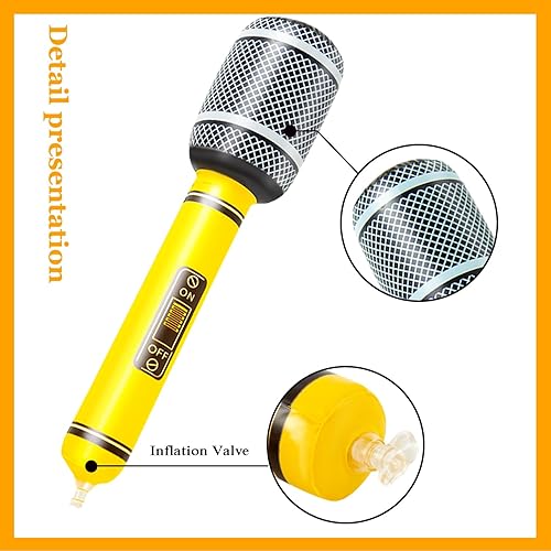 Miniatura 4 de Caja de radio inflable Boom Box Micrófono 90s Teléfono Móvil Accesorios 80s Decoraciones de fiesta tema Hip Hop Suministros de fiesta