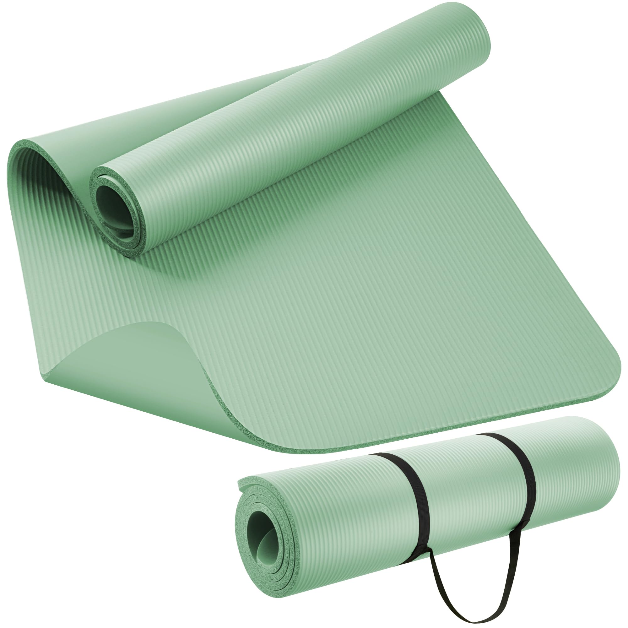 KEEP Extra dicke NBR-Yogamatte für Damen und Herren, 15 mm dick, 182,9 x 81,3 cm, große Trainingsmatte mit rutschfester Trainingsmatte für Yoga, Pilates, Stretching, Meditation – breite und
