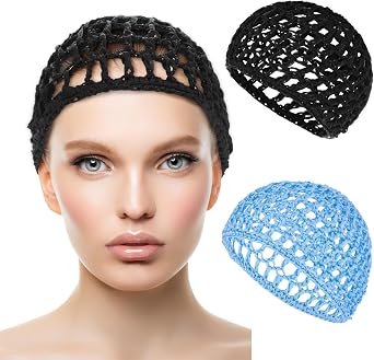 WLLHYF Wig Cap Thick Long Hair Caps Adjustable Net Mesh Braided Weaving Making Crochet Sew Weave Fishnet Grip Headband