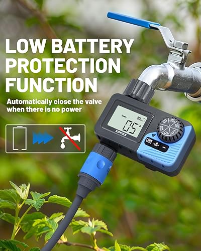 Miniatura 7 de Temporizador inteligente de aspersores, equipo de sistema de riego de manguera inteligente de jardín programable para jardín, riego automático