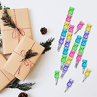 Vista 6 de 30 lápices de colores apilables de oso, regalo de cumpleaños de plástico 5 en 1