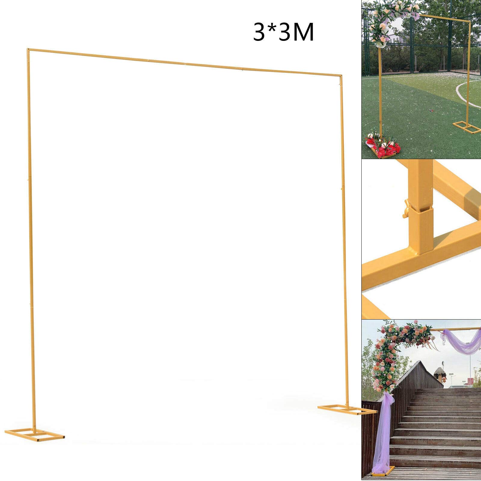 3 x 3 m łuk ślubny, metalowy uchwyt na girlandę balonową, łuk kwiatowy, wesele, dekoracja