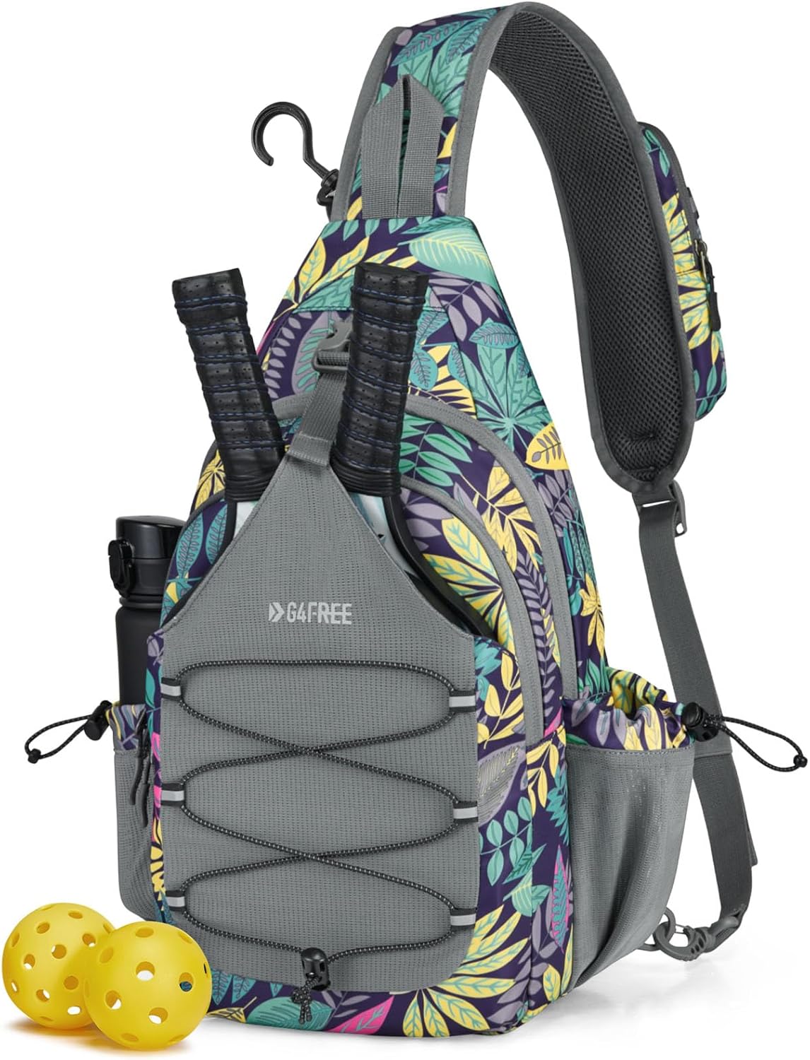 G4Free Pickleball Bag, Crossbody Sling Bag for Men Women, Pickleball Backpack, Pickle Ball Paddle Bag Gifts for Sports