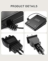 Vista 5 de Cable de alimentación de pedal de repuesto para máquina de coser Singer, enchufe de forma D compatible con Singer 4452 4432 4423 4411 5554 5532 5523