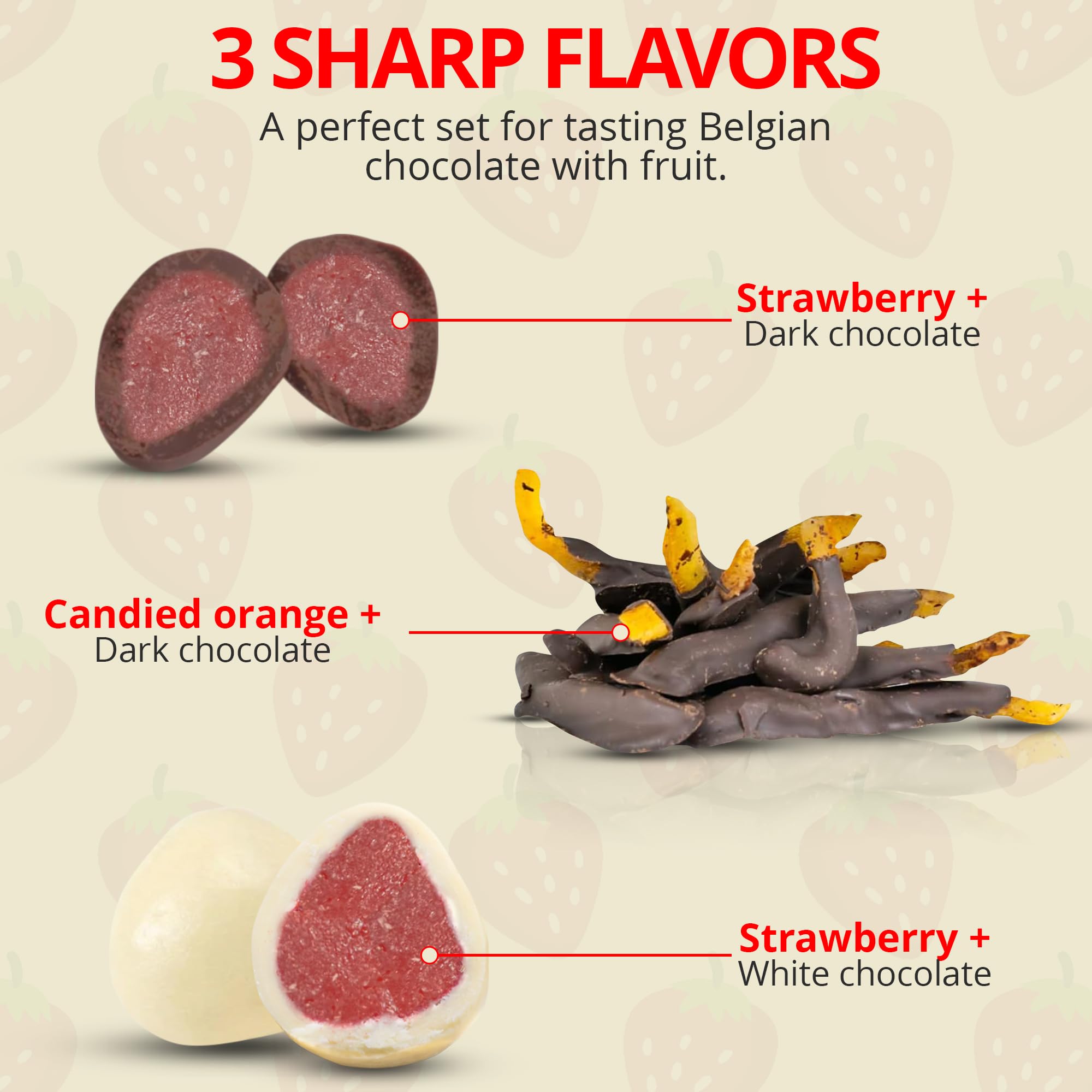 CHAMBALL – Caja de bombones Madera con Fresas Chocolate Blanco & Negro y Naranja Confitada – 280g | Chocolates para Regalar, Caja Bombones Gourmet, Chocolate Regalo San Valentín, Cumpleaños
