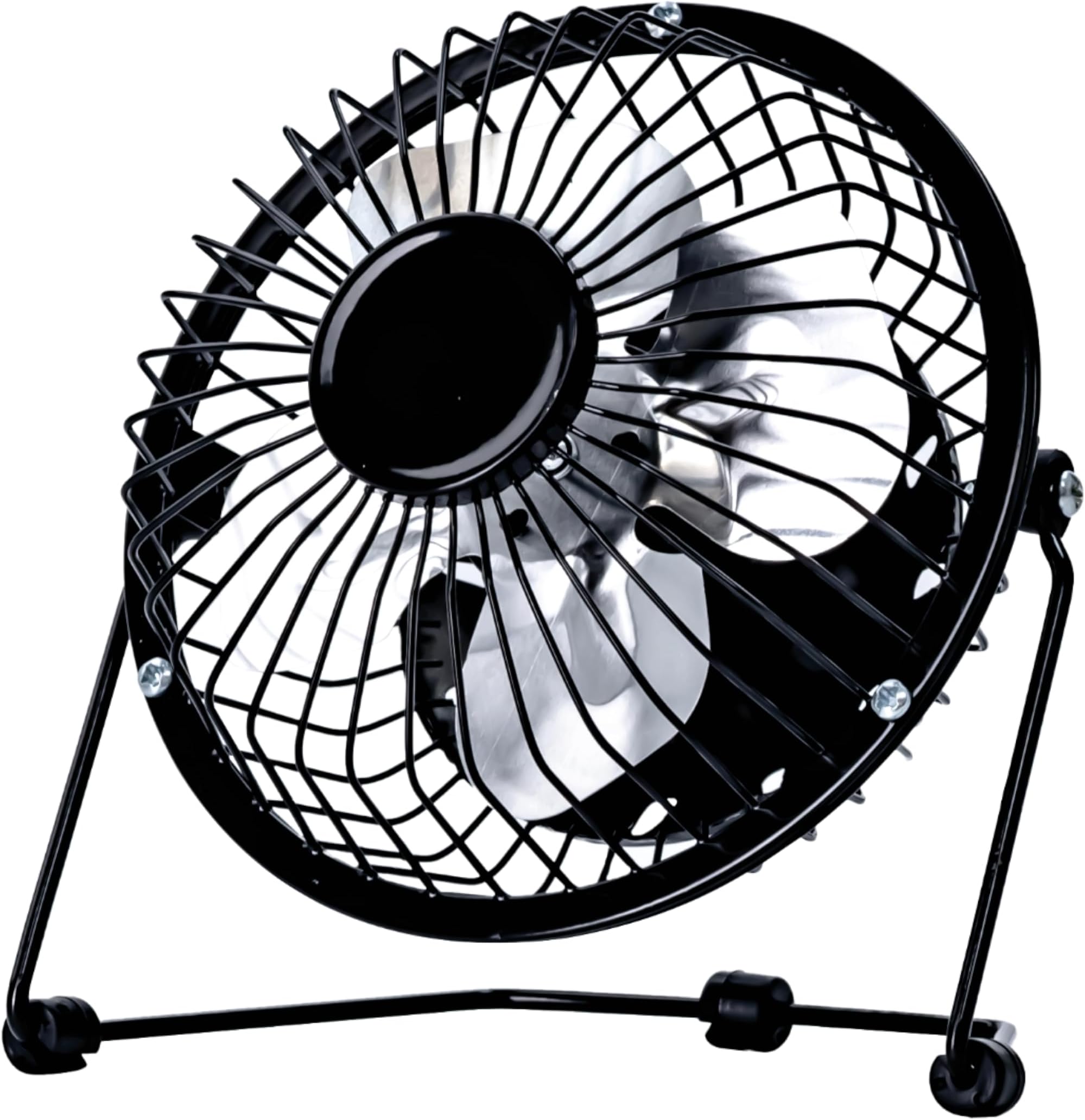 Status 4 Inch USB Desk Fan, Mini Portable Personal Cooling Fan with Single Speed for Office, Laptop & Travel Use, Black (SUSBBLKWFAN1PKB4)