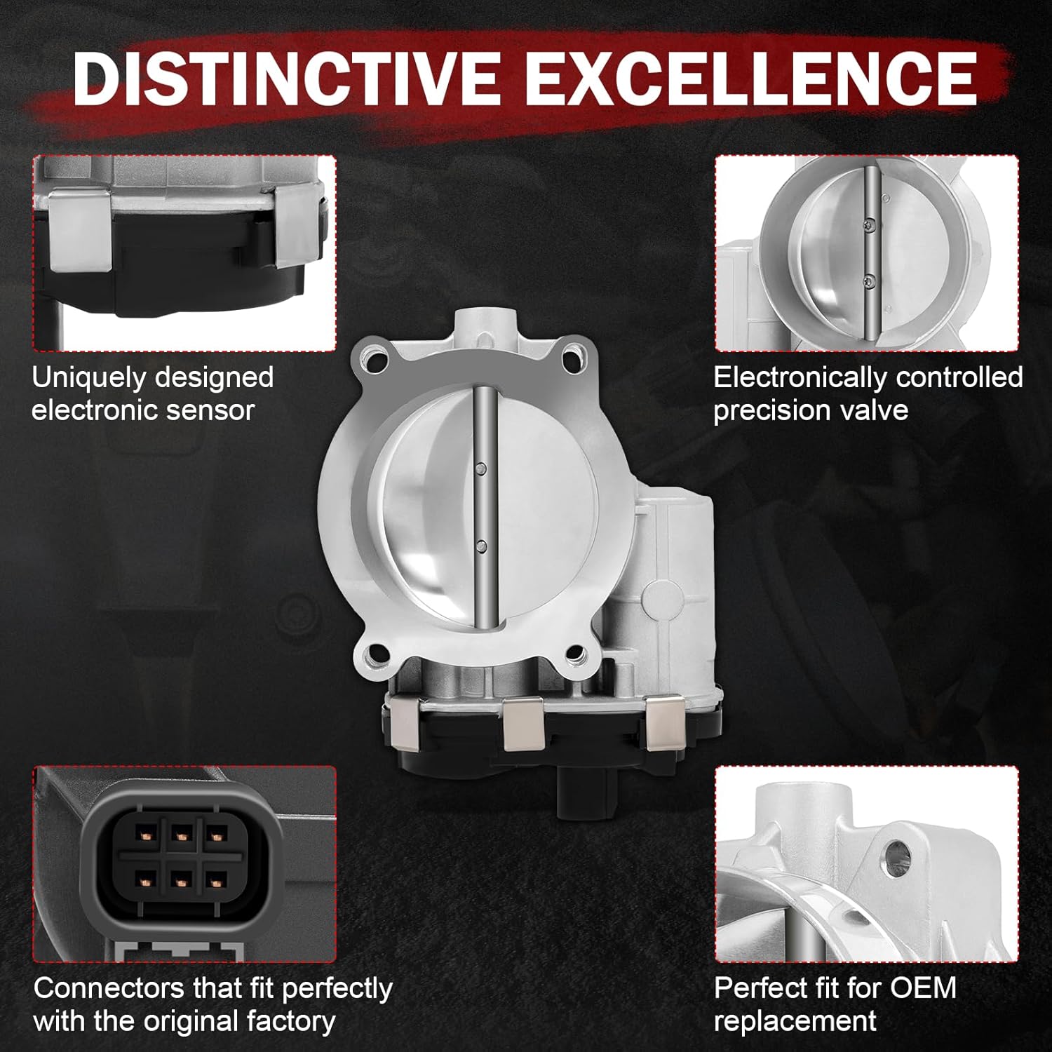 S20008 Throttle Body assembly Compatible 2006-2007 for Buick Rainier 5.3L 2007-2008 for Cadillac Escalade/ESV/EXT 6.2L 2007-2008 for chevy Avalanche 5.3L ONly fit Engine VIN 0; Engine VIN 3