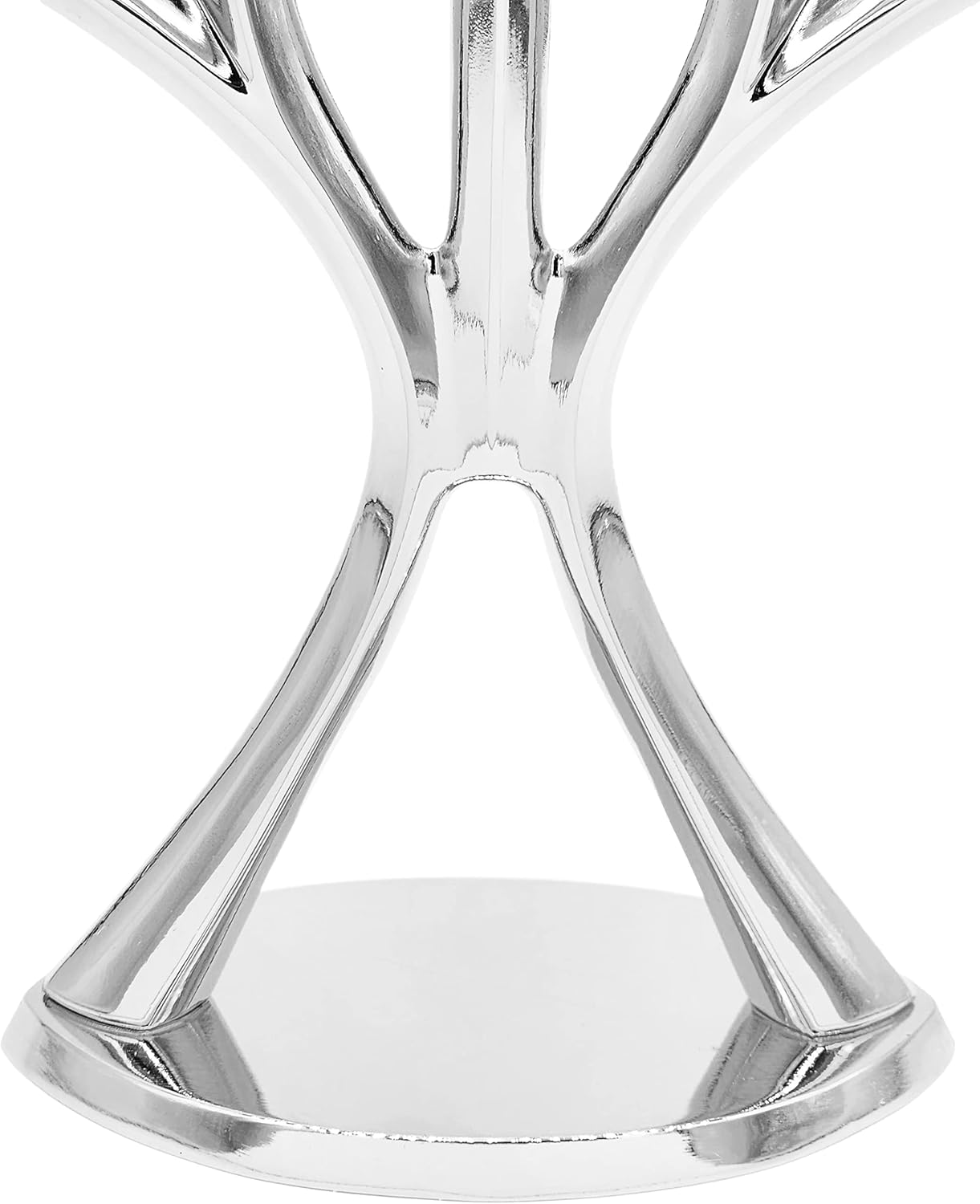 Silver Contemporary Hanukkah Menorah, Full-Size 9" Inch Polished, Non-tarnishing, Holds Most Hanukkah Candles